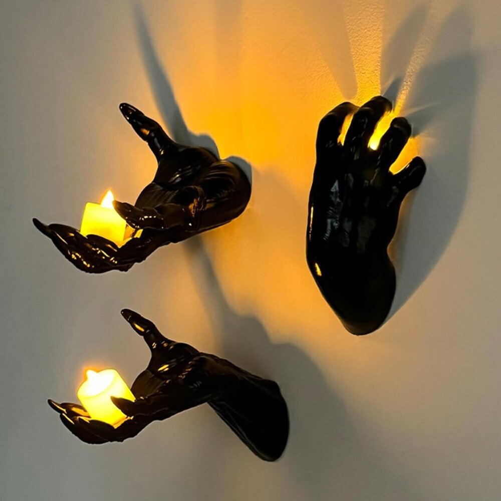 Halloween Decorations Indoor/Outdoor, Pack of 3 Wall Mounted Creepy Reaching Han